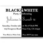 Free Black And White Birthday Invitations Design