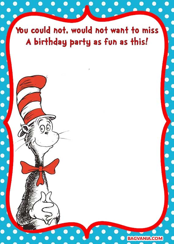 FREE Blank dr.Seuss Invitation Template