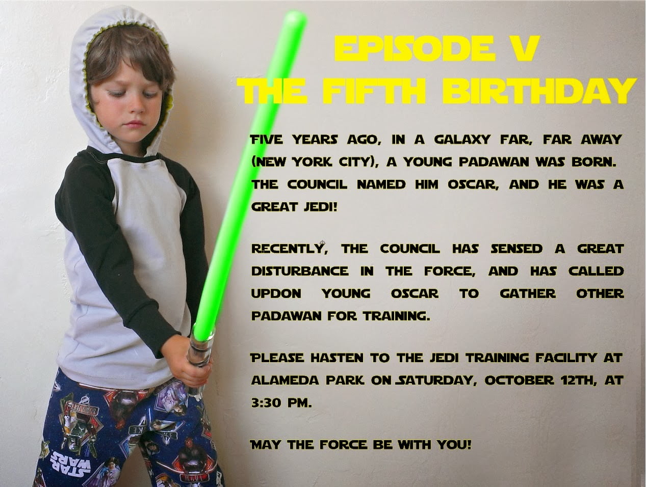 Star wars card birthday promo invitations
