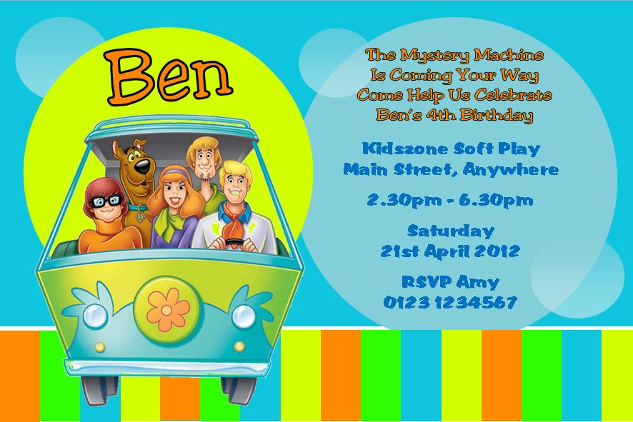 all scooby doo birthday party invitations