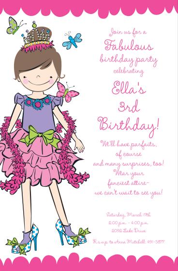 strapless open back dress Glam Birthday Invitations - PVC Invites main image 1