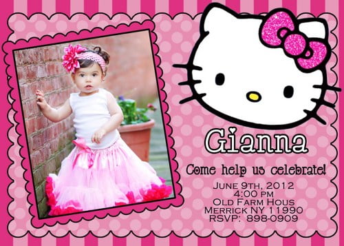 photos hello kitty birthday invitations free