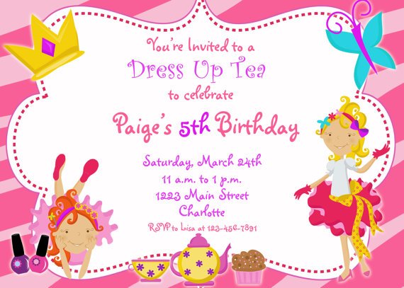 Dress Up Birthday Party Invitations