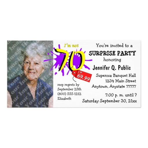 photos surprise 70th birthday party invitations
