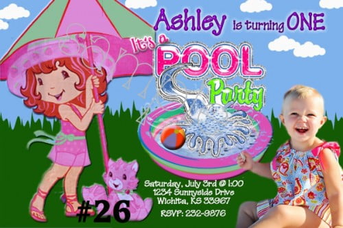 the birthday girl strawberry shortcake birthday party invitations