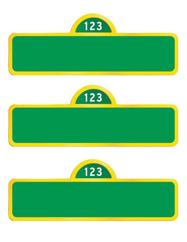 Free Printable Sesame Street Sign