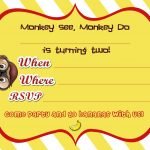 FREE Printable Curious George 2nd Birthday Invitation