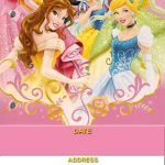 FREE Printable Disney Princess Ticket Invitation Template