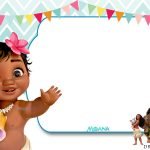 FREE Printable Little Moana Birthday and Baby Shower Invitation