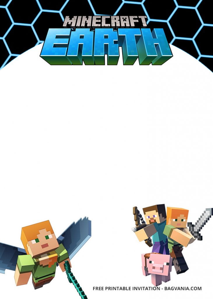 Minecraft Invitation Sample FREE Printable Minecraft Birthday Invitation Template - UPDATE!
