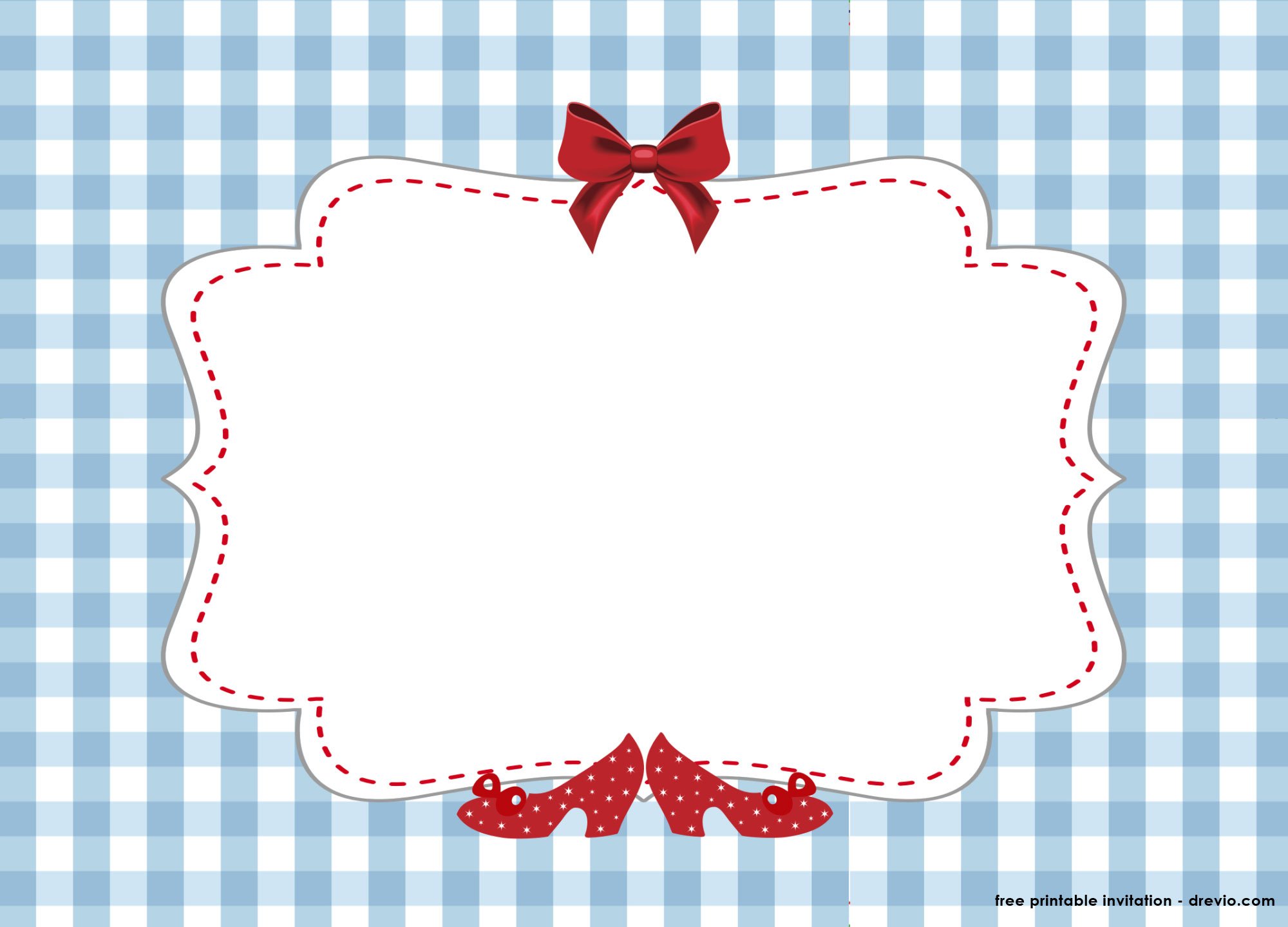 Blank Wizard of Oz Invitation Template