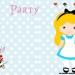 Alice In Wonderland Polka Dot Invitation Template