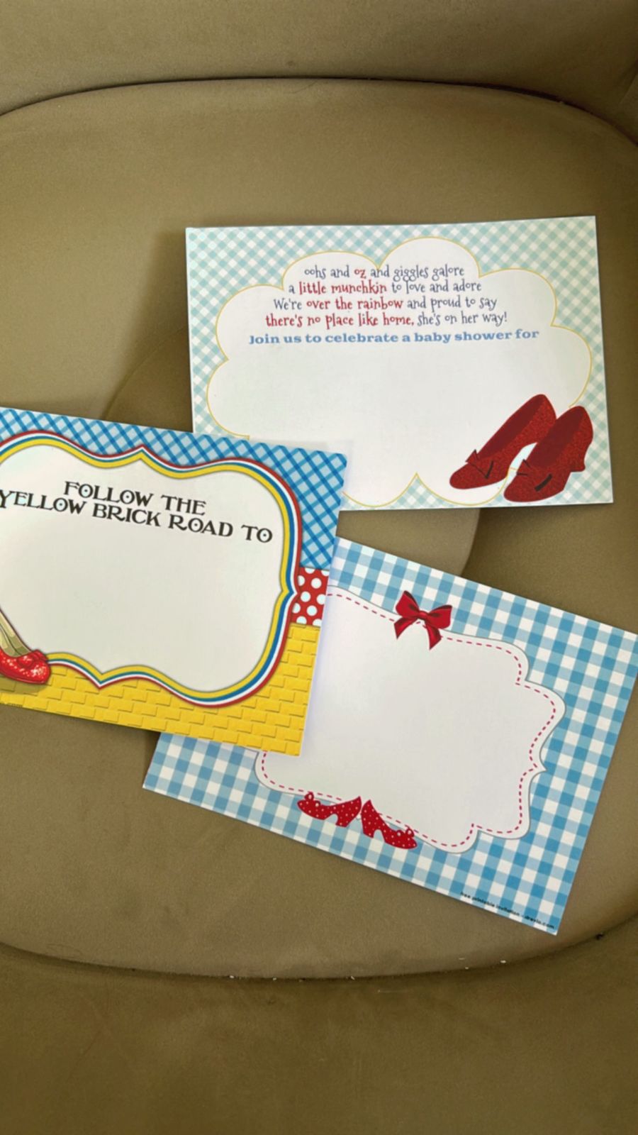 Free Wizard of Oz birthday invitation template featuring Dorothy-inspired elements, Emerald City silhouette, yellow brick road, and magical storybook decorations