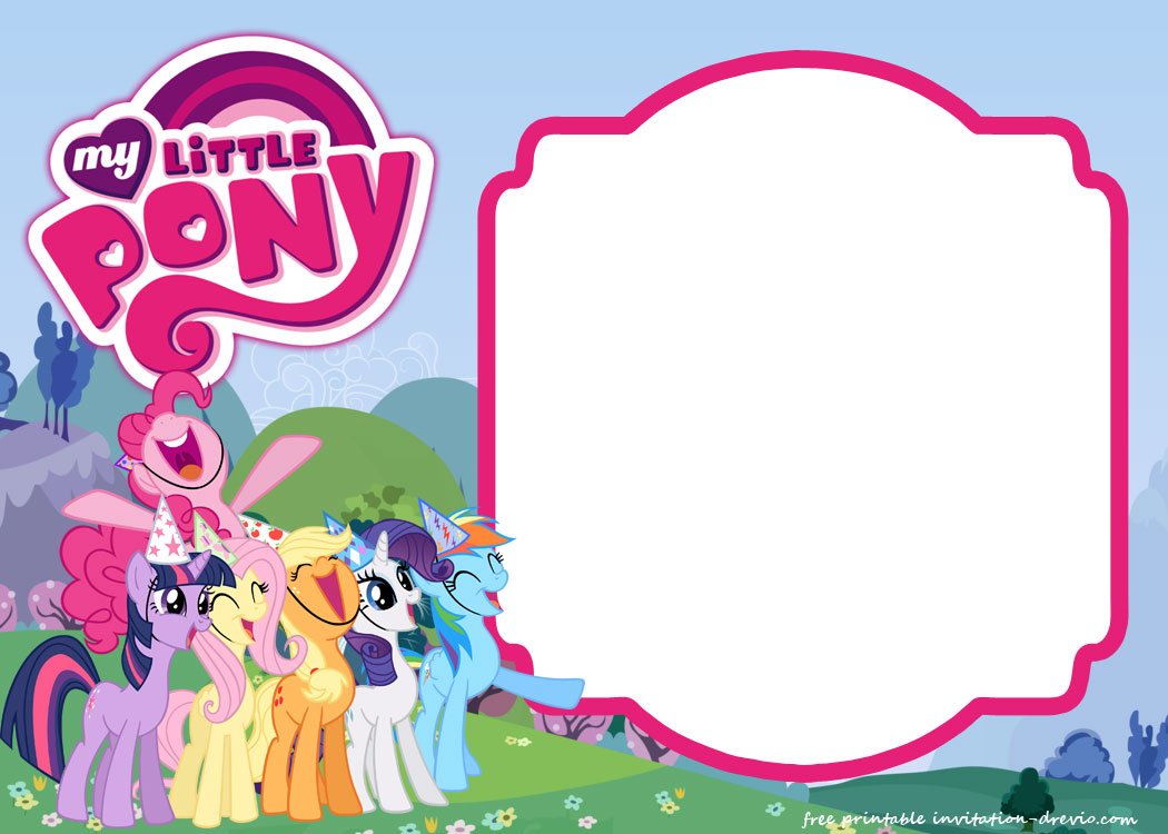 My Little Pony Birthday Party Invitation Template
