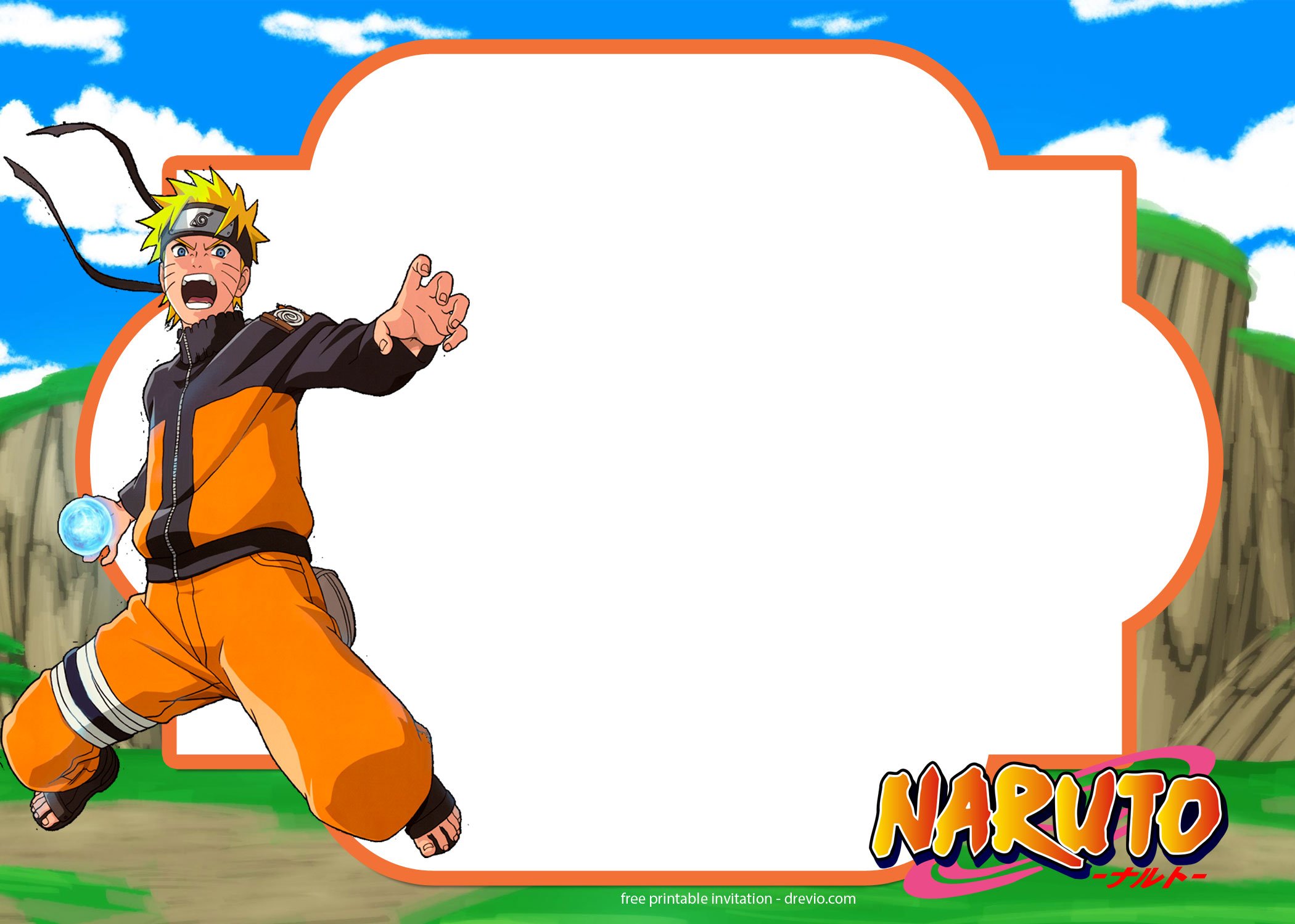 FREE Naruto Invitation Template