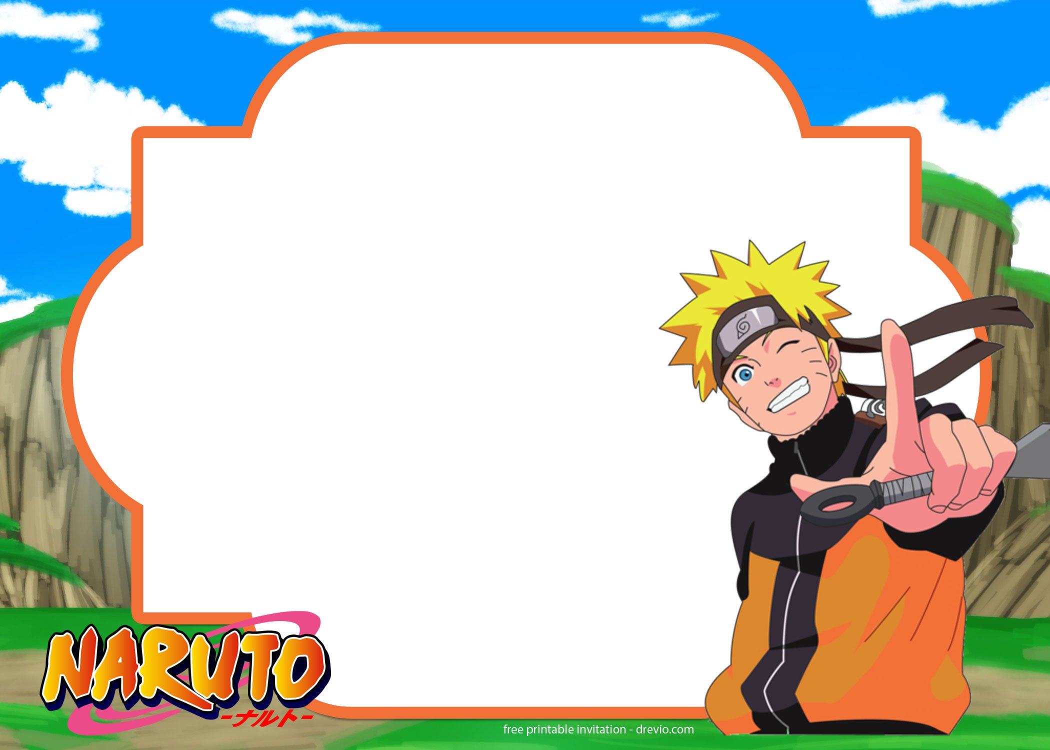 FREE Printable Naruto Invitation Template