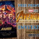 FREE Printable Avengers Infinity Wars Birthday Invitation Template – PSD