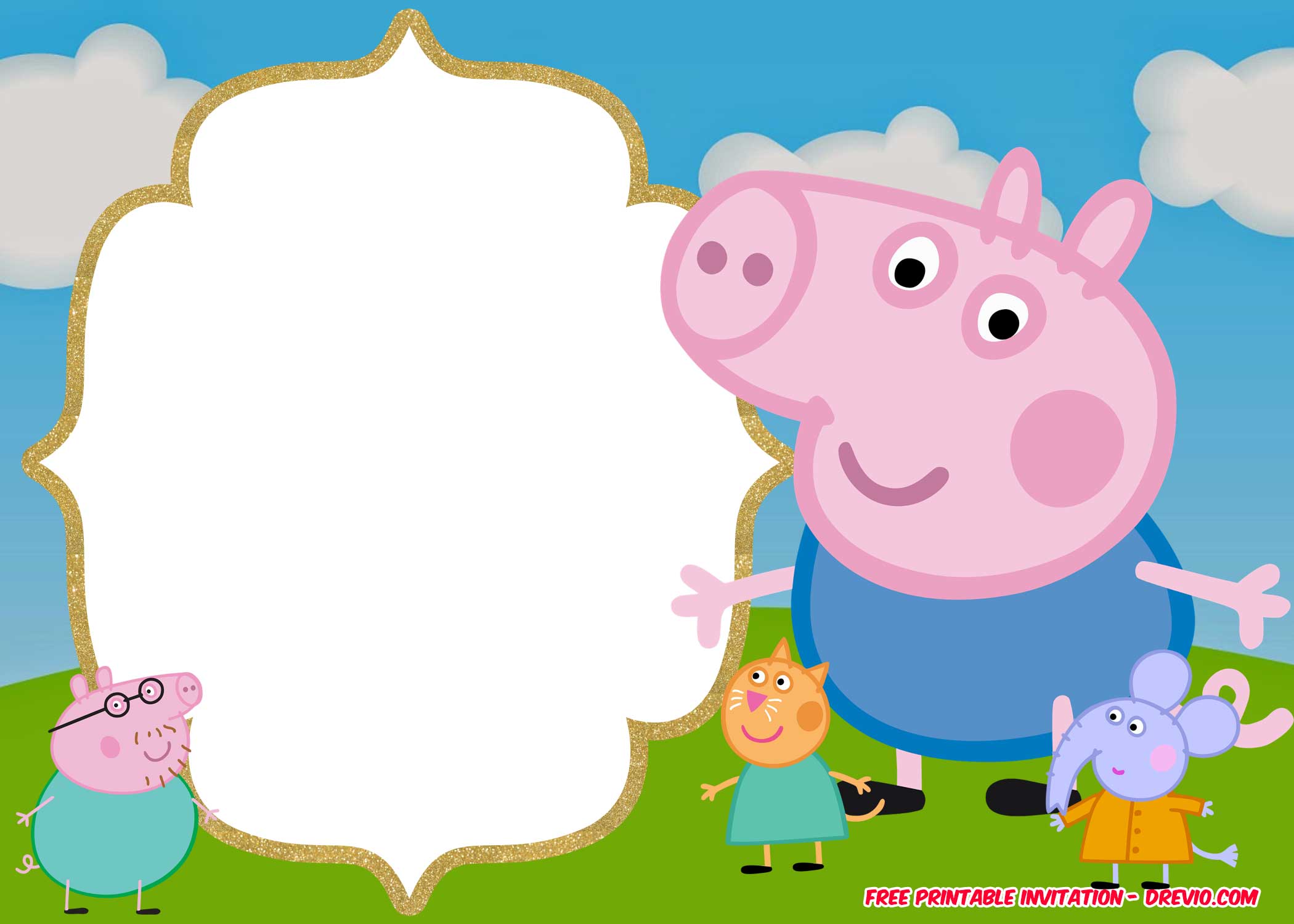 FREE Peppa Pig Invitation Template