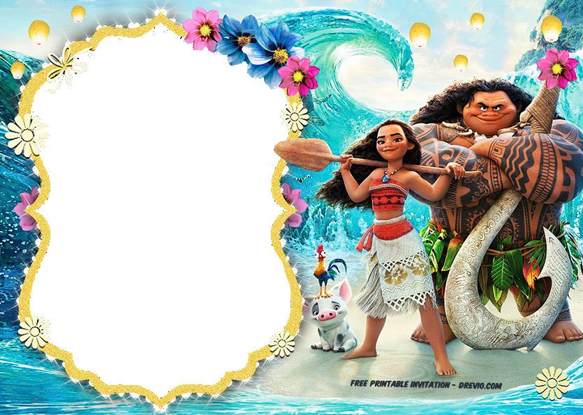 FREE Moana Birthday Invitation Template New