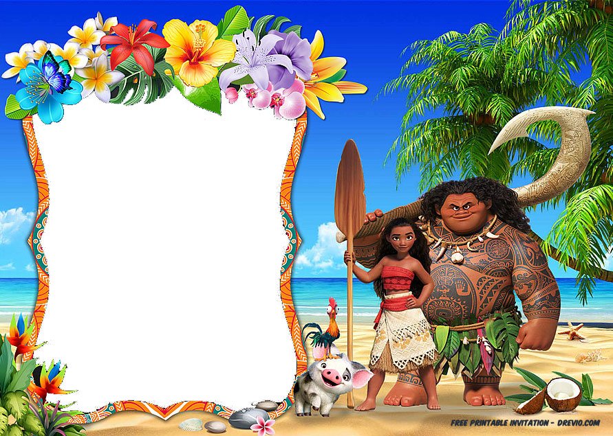 FREE Moana Invitation Templates New