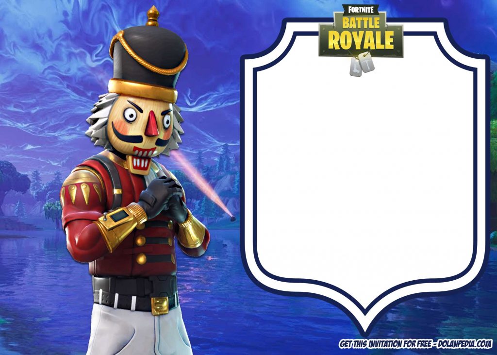 FREE Crackshot Fortnite Invitation Template