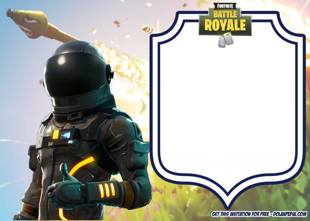 FREE Dark Voyager Fortnite invitation template