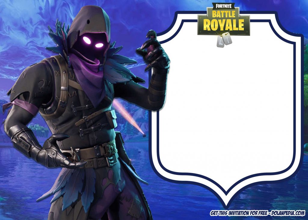 FREE Raven Fortnite Invitation Template