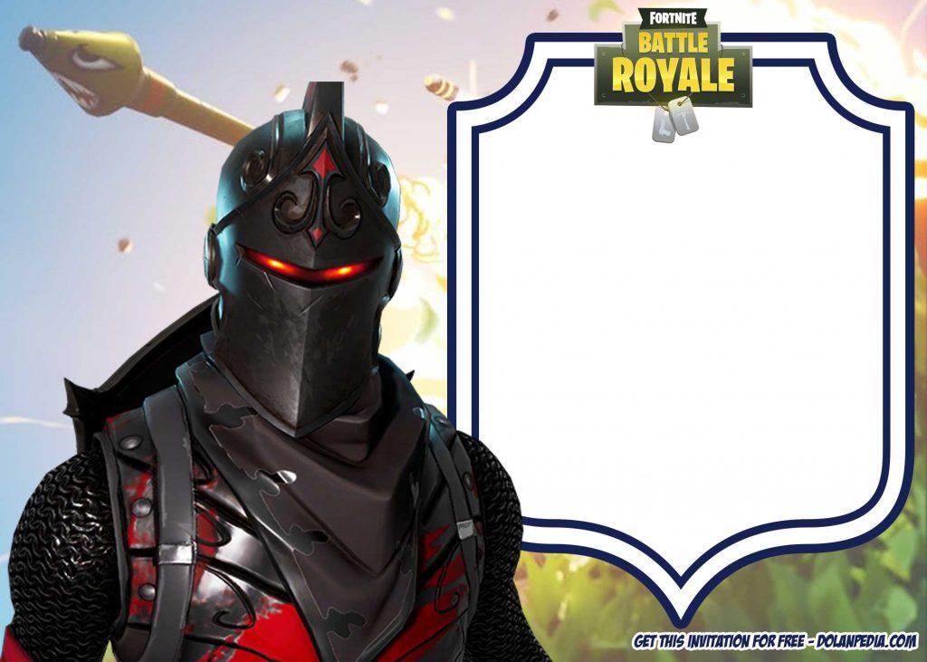 FREE Red KnightFortnite Invitation Template