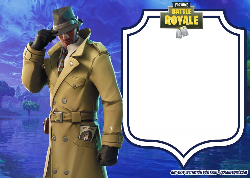FREE Sleuth Fortnite Invitation Template