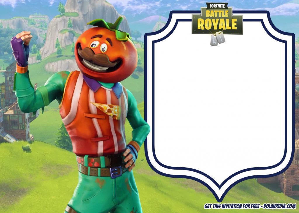 FREE Tomatohead Fortnite Invitation Template