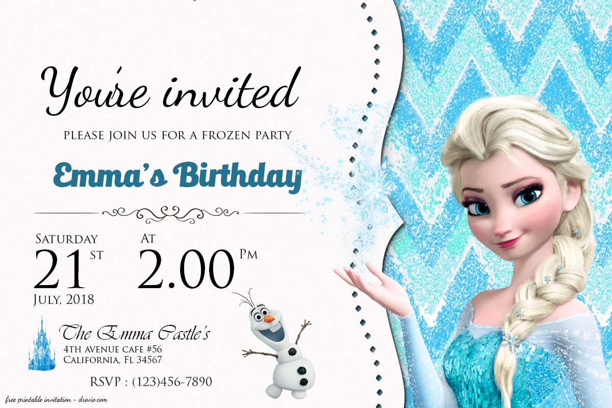 Frozen Birthday Invitation Template