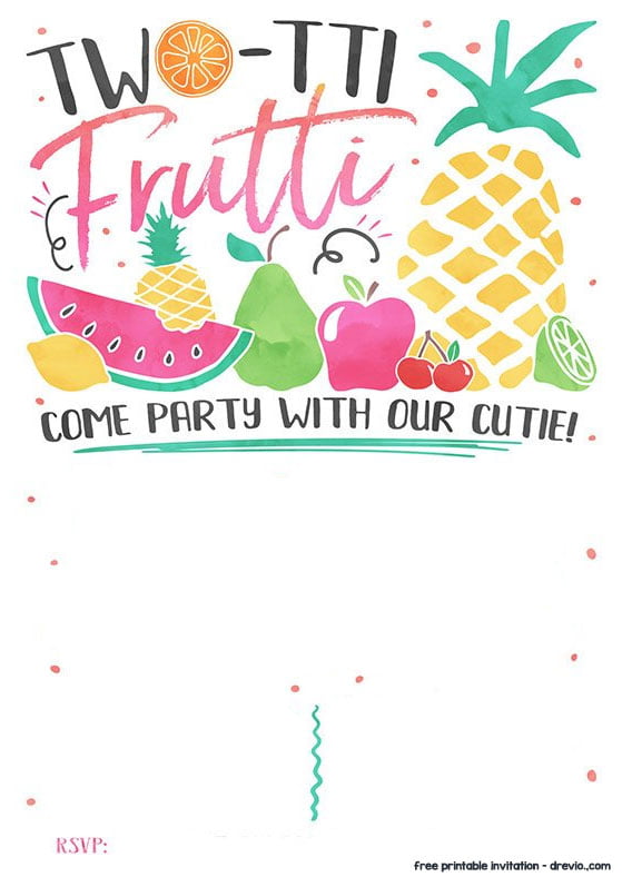Blank Twotti Frutti invitation