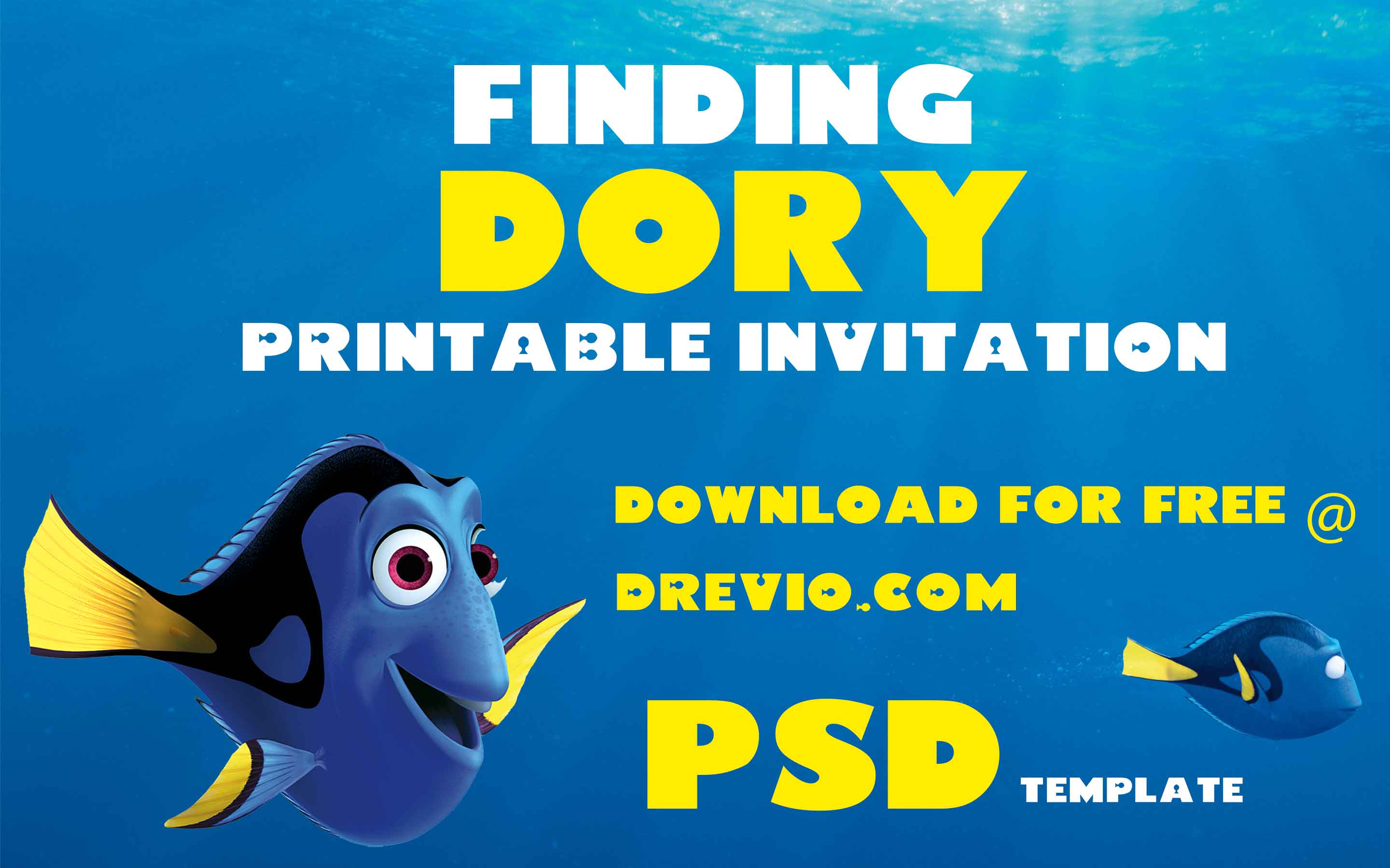 Finding Dory Birthday Invitations