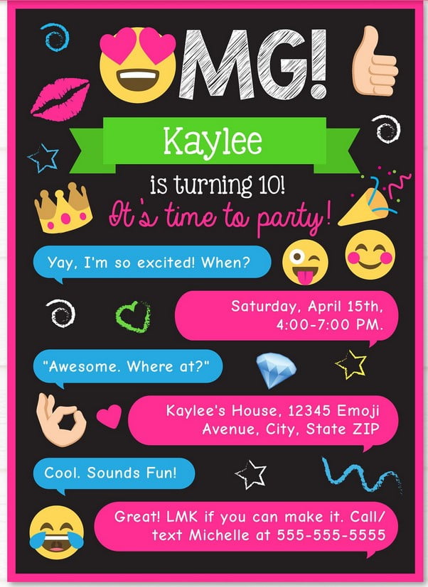 FREE Emoji Invitation Preview