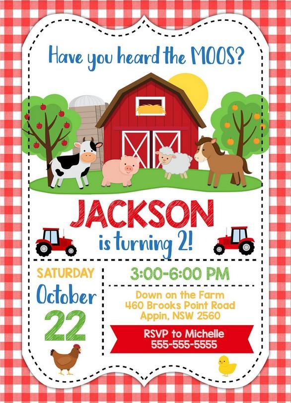 Fam party Invitation template preview