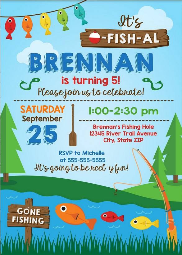 Fishing Invitation Template Preview