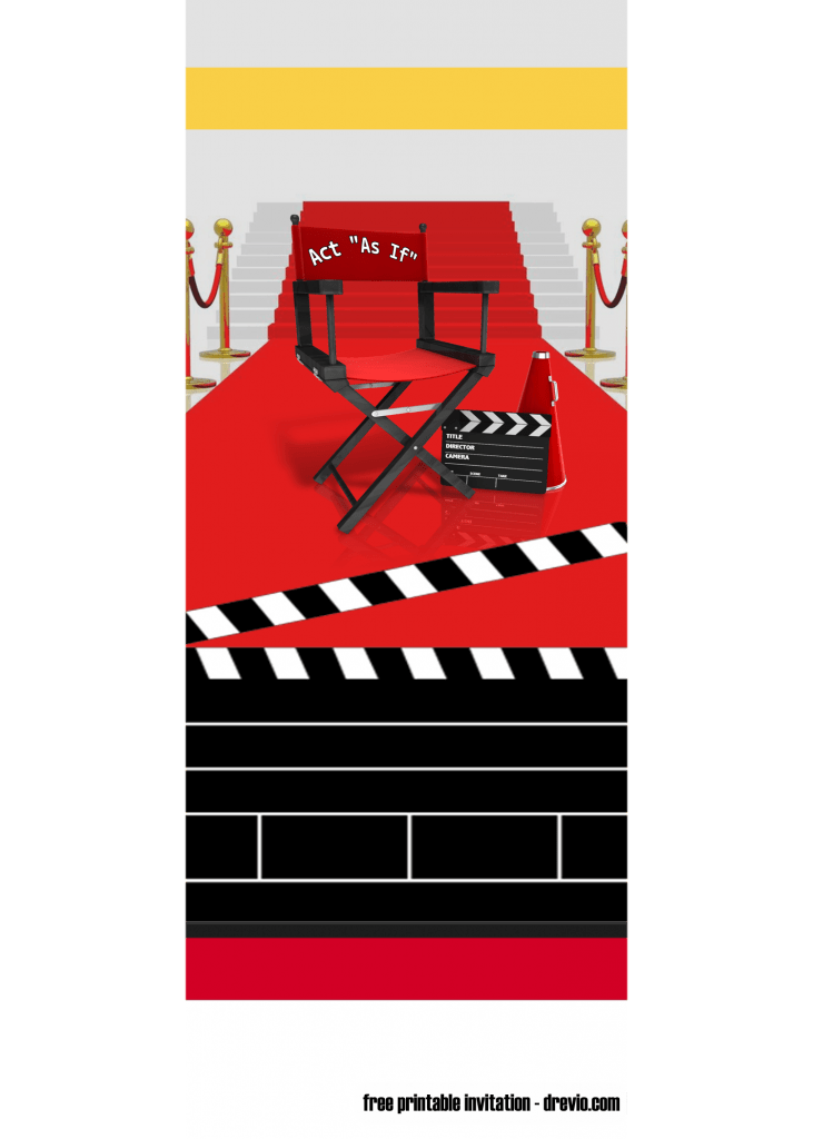 Hollywood invitation template 3