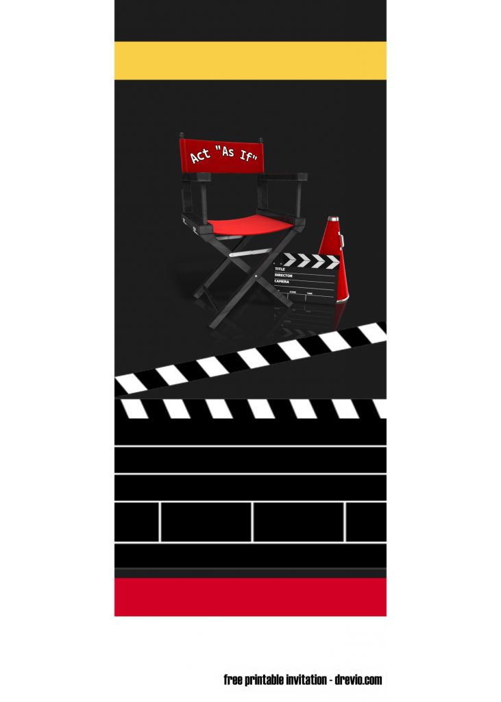 Hollywood invitation template 5