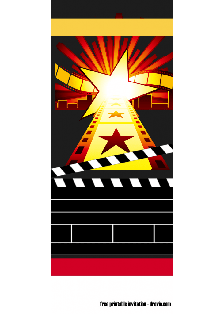 Hollywood invitation template