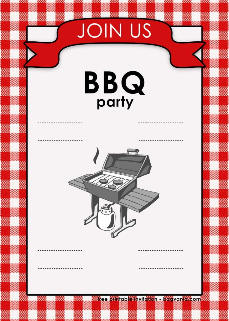 FREE Backyard BBQ Ribs Printables Invitation Templates