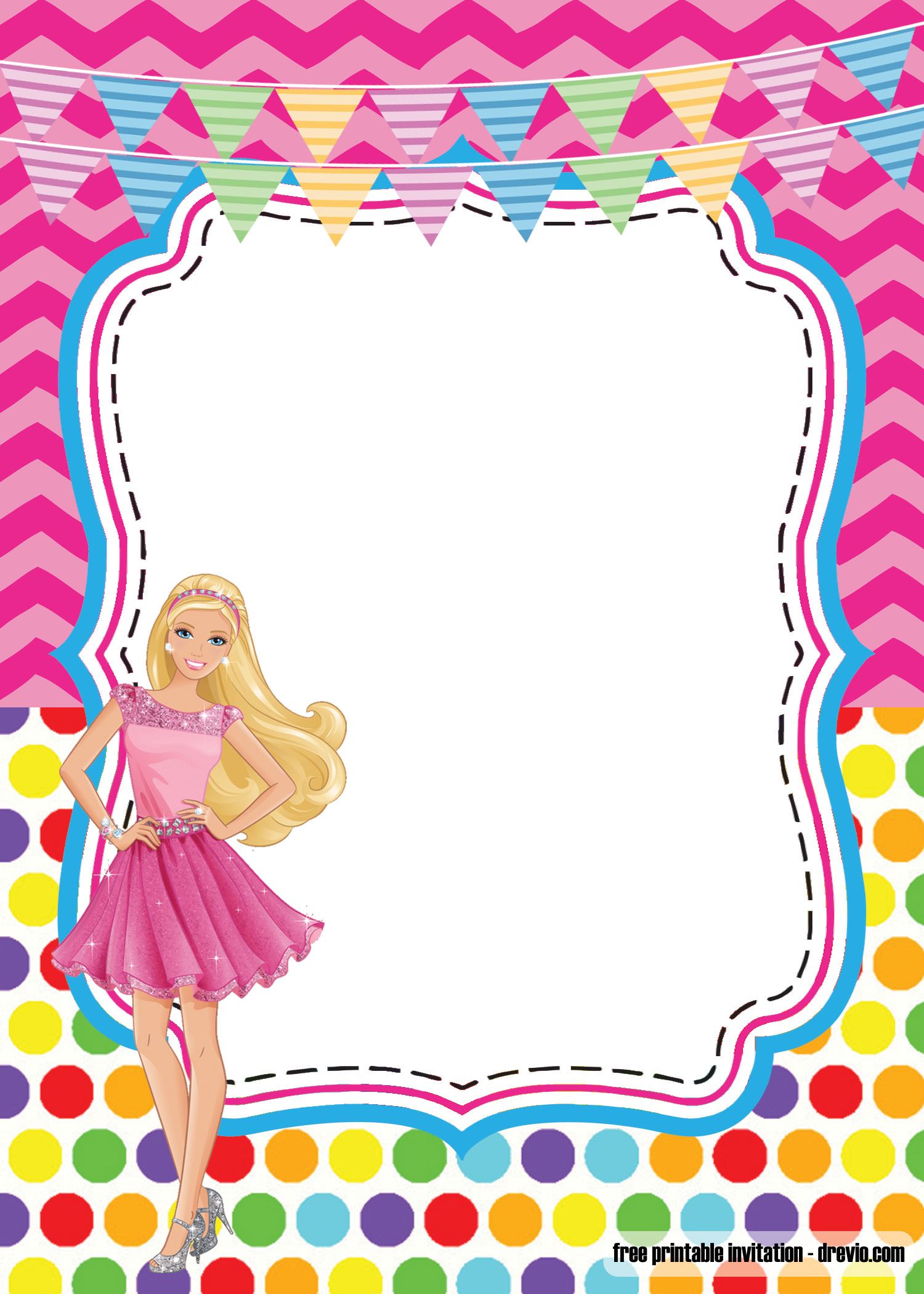 FREE Barbie Invitation template