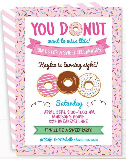 FREE Donuts Invitation Preview