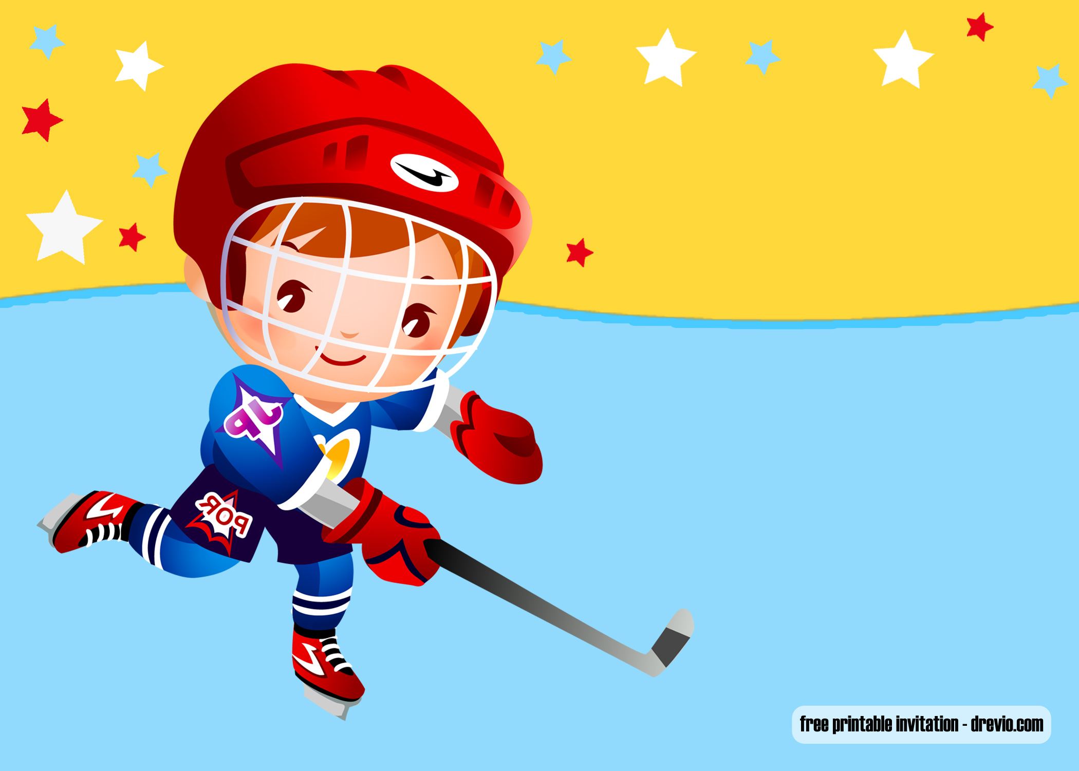 FREE Hockey Invitation template