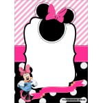 FREE Minnie Mouse 1st birthday invitation template