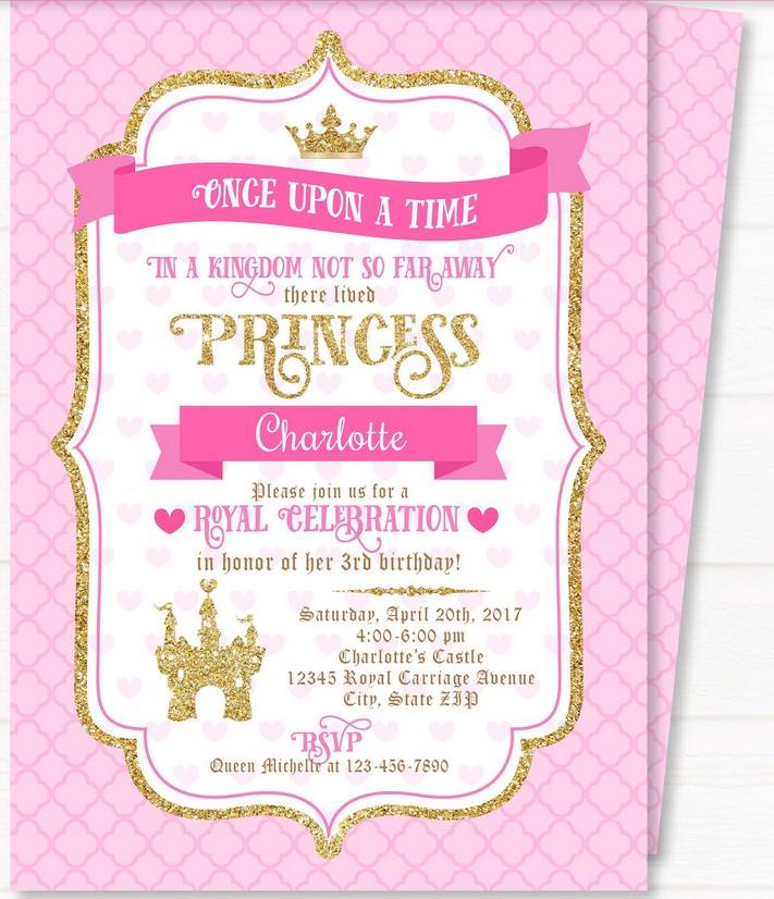 FREE Princess Invitation template preview