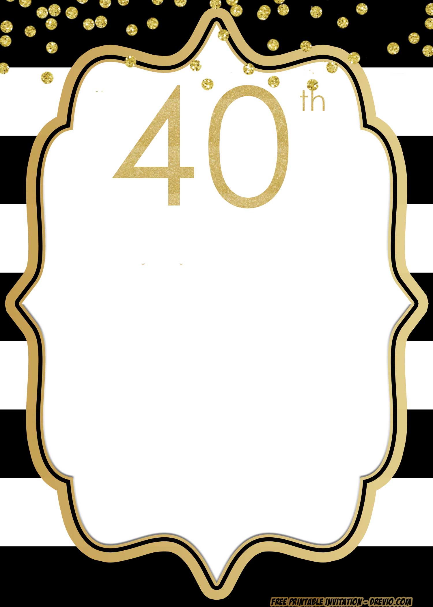 Free 40th Invitation Templates | Drevio