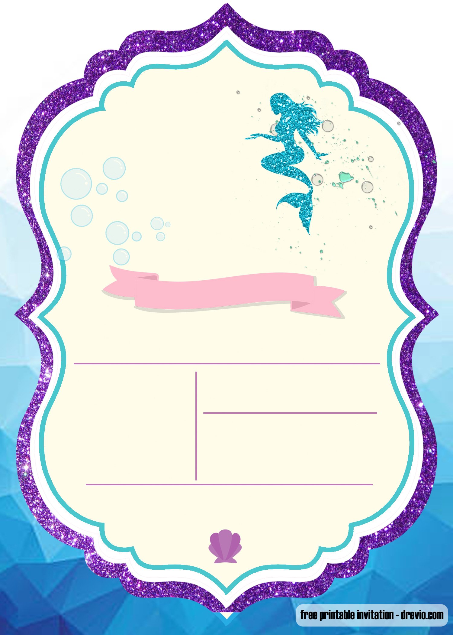 FREE Under the Sea Invitation Template download