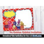 FREE Printable Yo Gabba Gabba invitation template