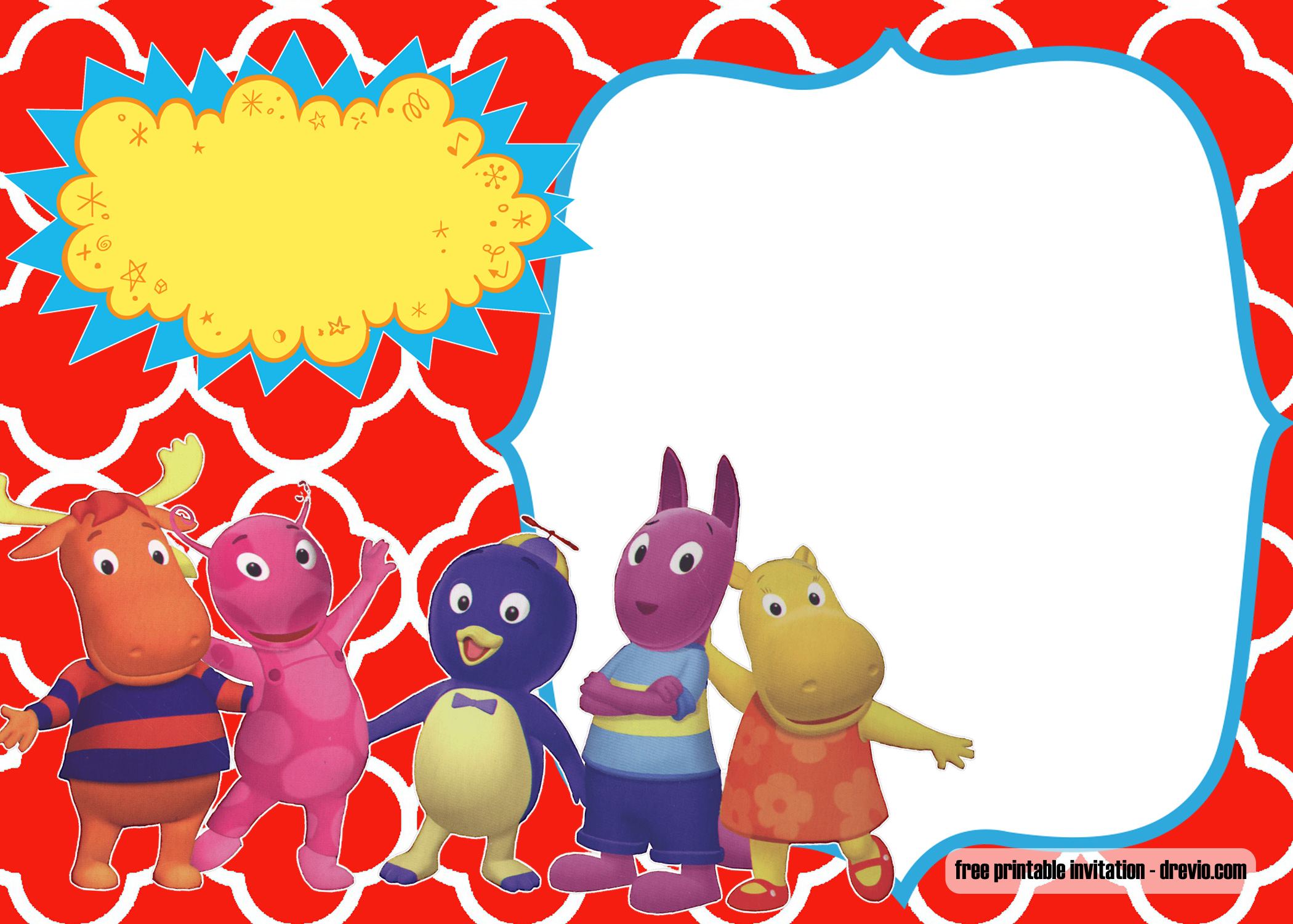 FREE Yo Gabba Gabba invitation template