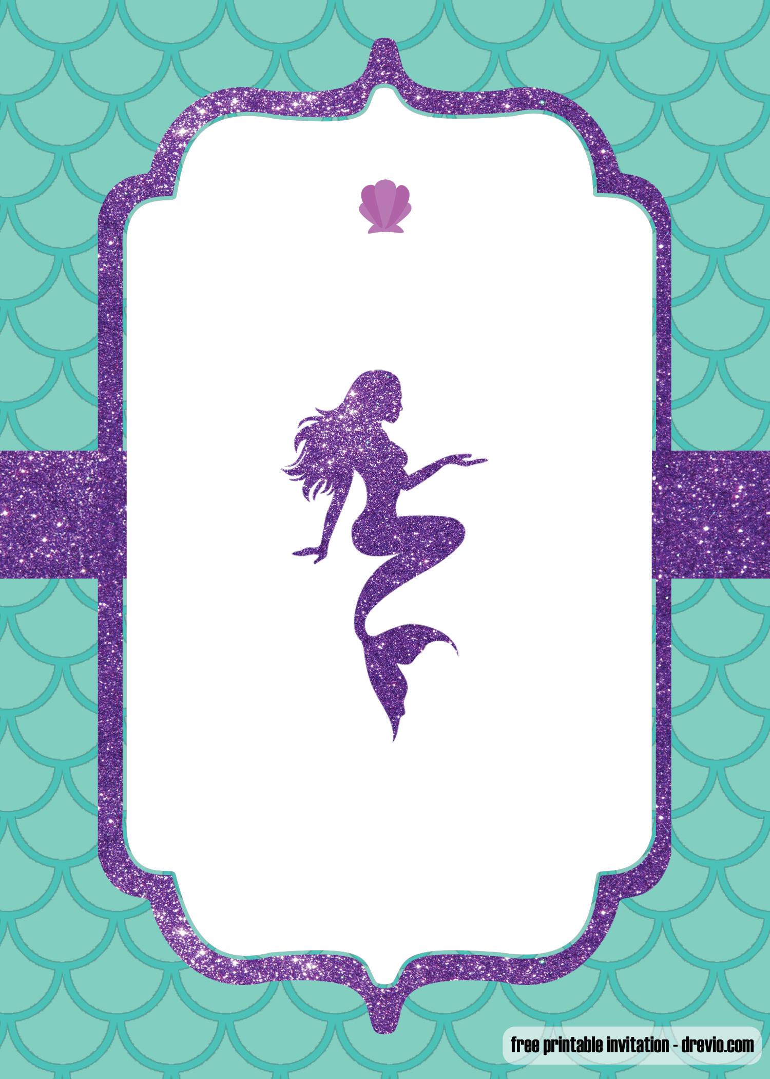 Mermaid Invitation template